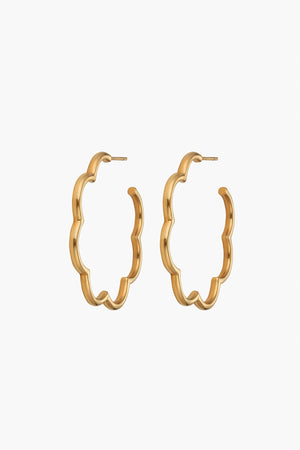 Scallop Hoop Earrings