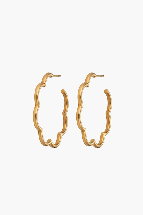 Scallop Hoop Earrings