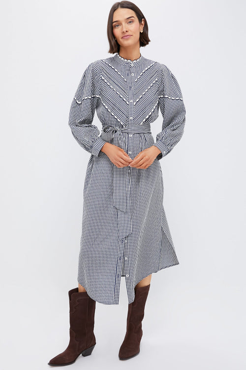 Navy Gingham Jolene Dress