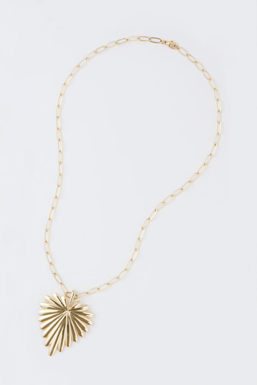Gold Full Heart Pendant