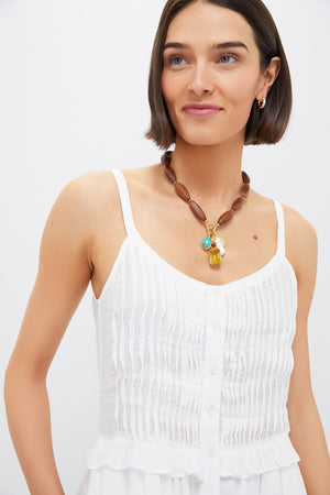 Pearl Zora Solid Tank Button Down Dress