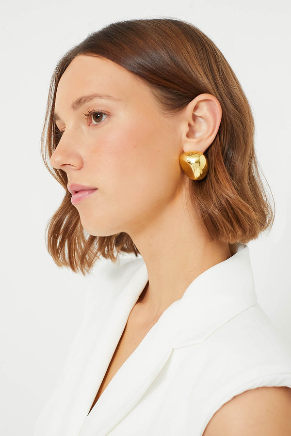 Gold Chunky Piper Studs