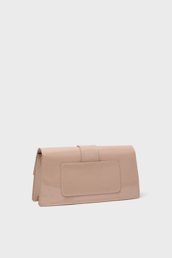 Natural Violet Patent Bag