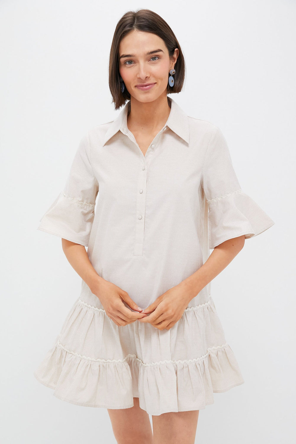 Tan Stripe Mckenna Dress