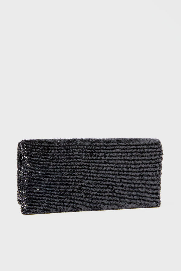 Black Beaded Clutch