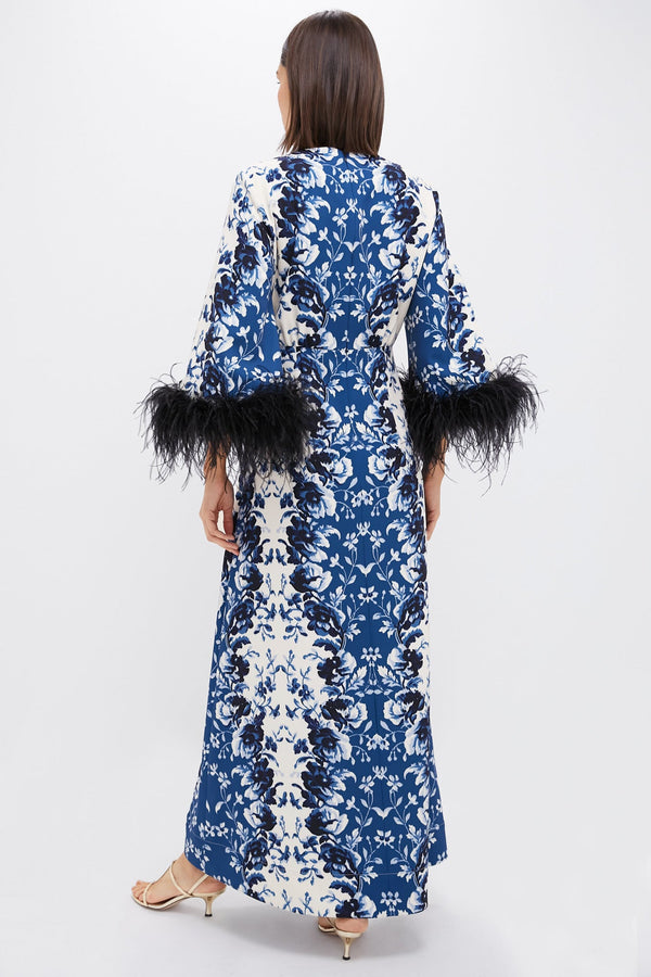 Indigo Reflection Feather Jamison Dress