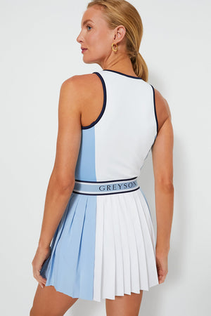 Wolf Blue Color Block Leo Dress