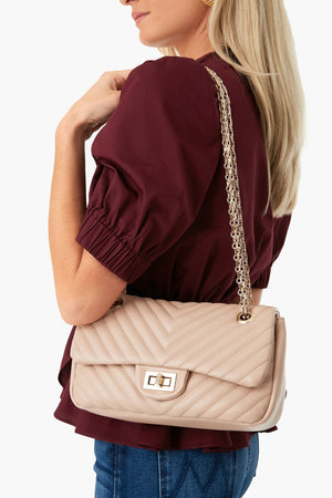 Natural Ayden Quilted Bag