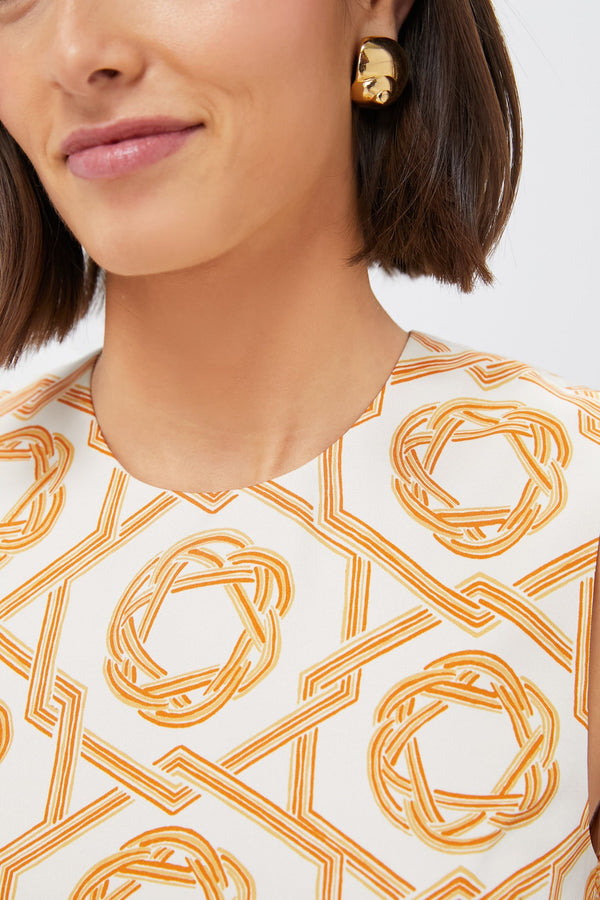 Ivory and Orange Anicka Mini Dress