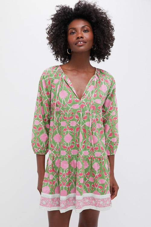 Exclusive Celery Lisbon Print Priya Dress