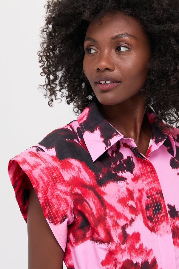 Cerise Blossom Mini Chloe Dress