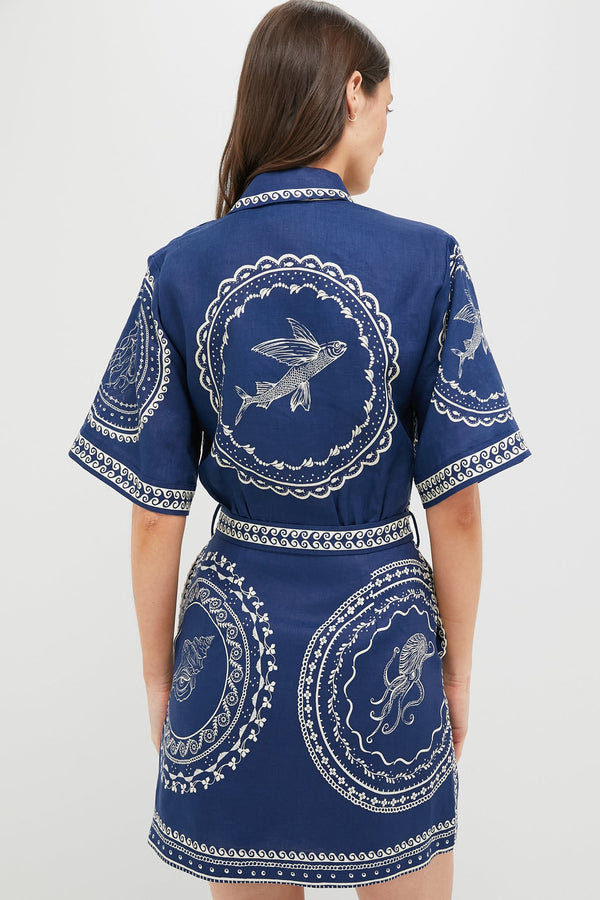 Navy Oceane Mini Dress
