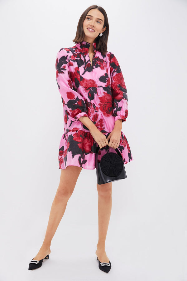 Cerise Blossom Jacquard Palmerston Dress