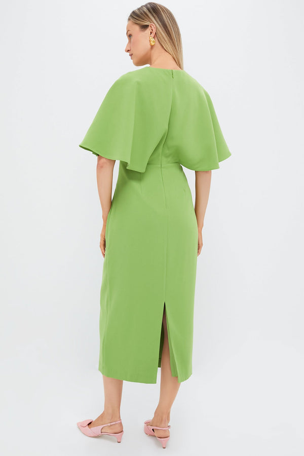 Pistachio Green Cape Leah Dress