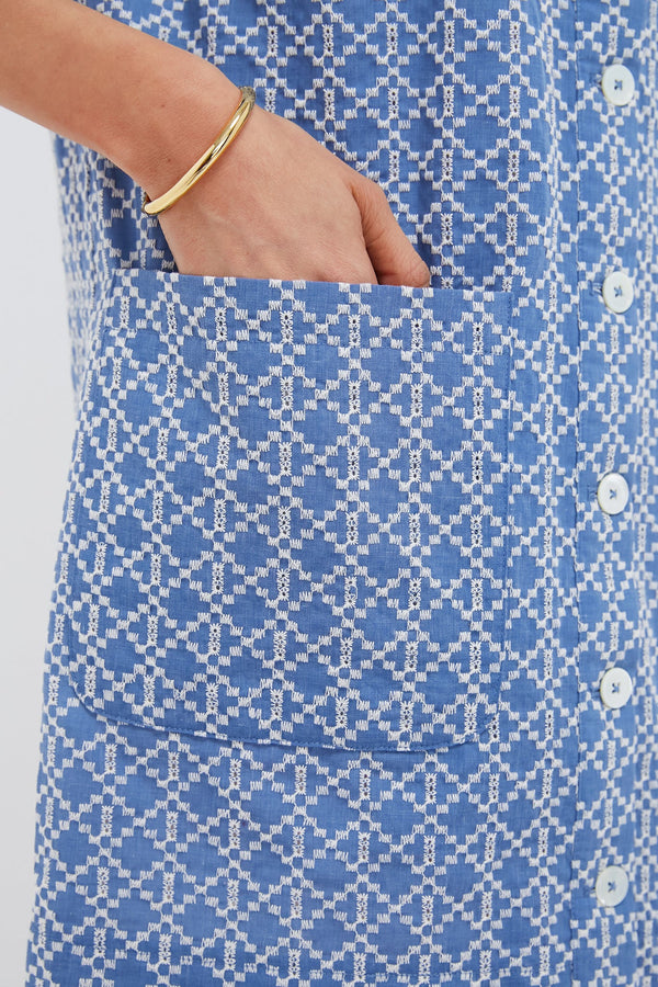 Denim Embroidered Lacie Dress