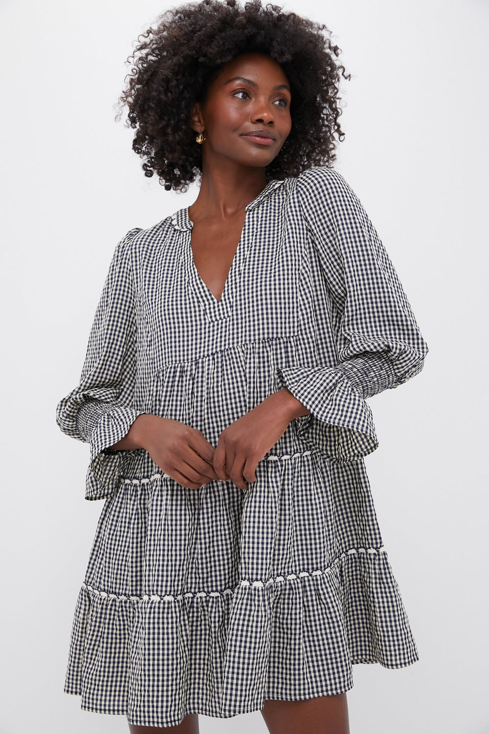 Navy Gingham Kenzo Dress