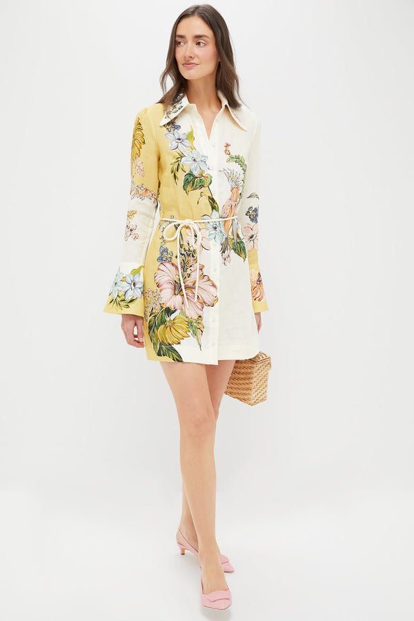 Multi Oleander Mini Dress