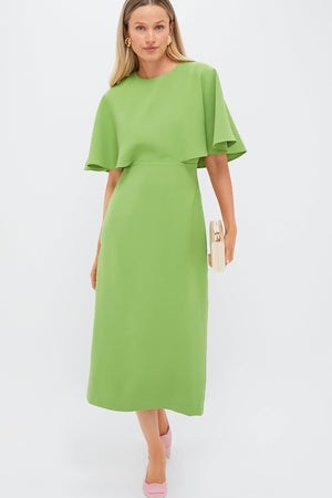 Pistachio Green Cape Leah Dress