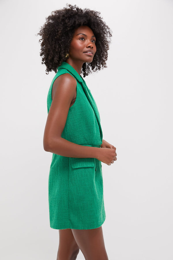 Kelly Green Tweed Campbell Romper