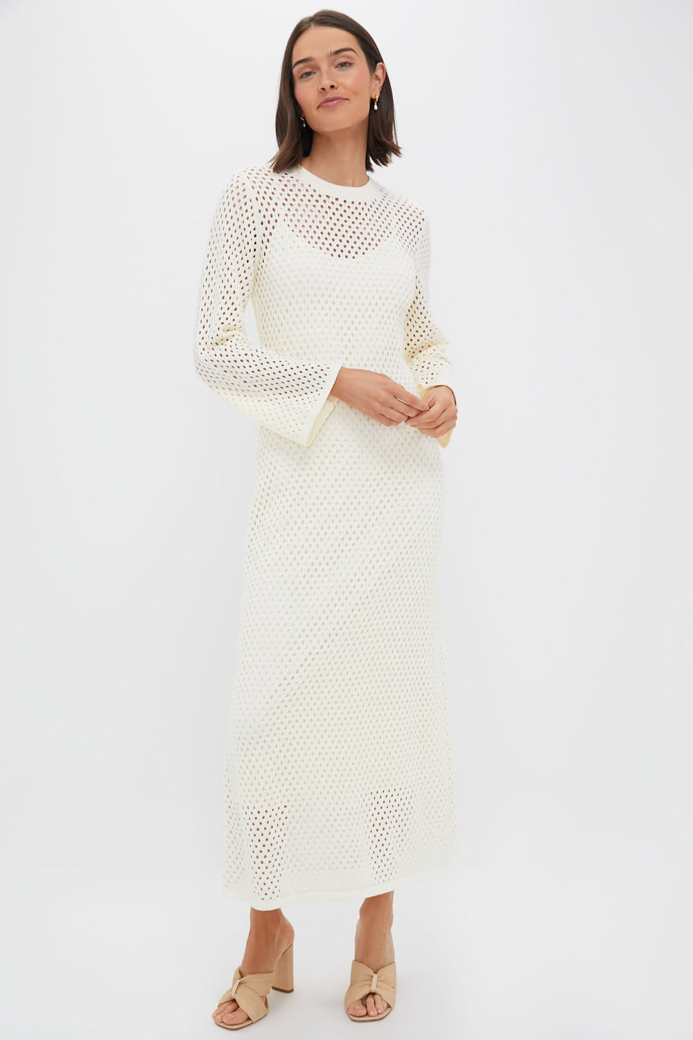 Cream Knit Amanyara Maxi Dress