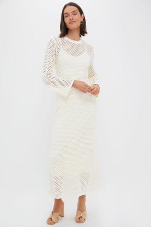 Cream Knit Amanyara Maxi Dress