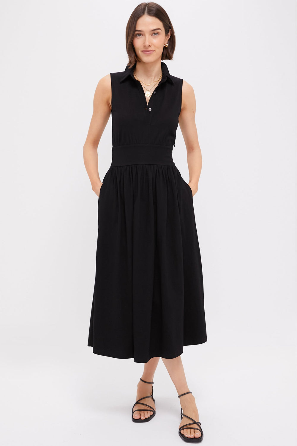 Black Mikaela Midi Dress