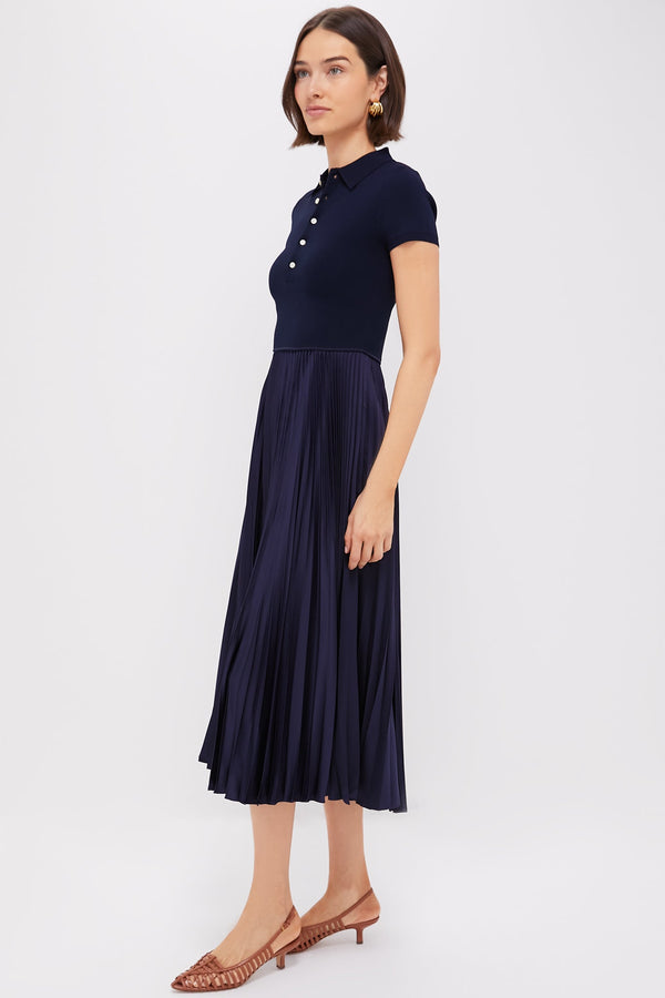Hunter Navy Short Sleeve Day Dress