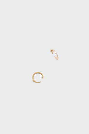 Gold Crystal Ear Cuff Set