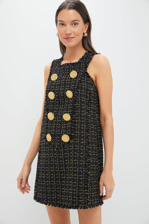 Black Tweed Antonia Dress