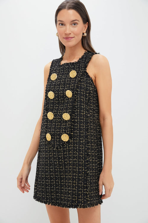 Black Tweed Antonia Dress
