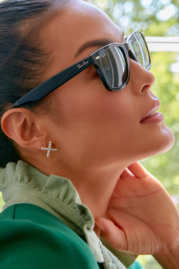 Pearl X Stud Earrings