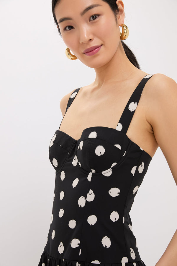 Spot Black Egret Santiago Midi Dress