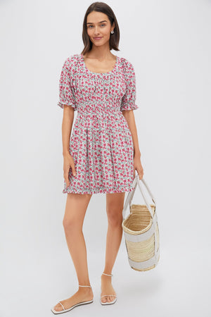 Red Dahlia Floral Dorothy Mini Dress
