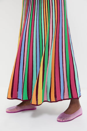 Rainbow Stripe Knit Amie Dress