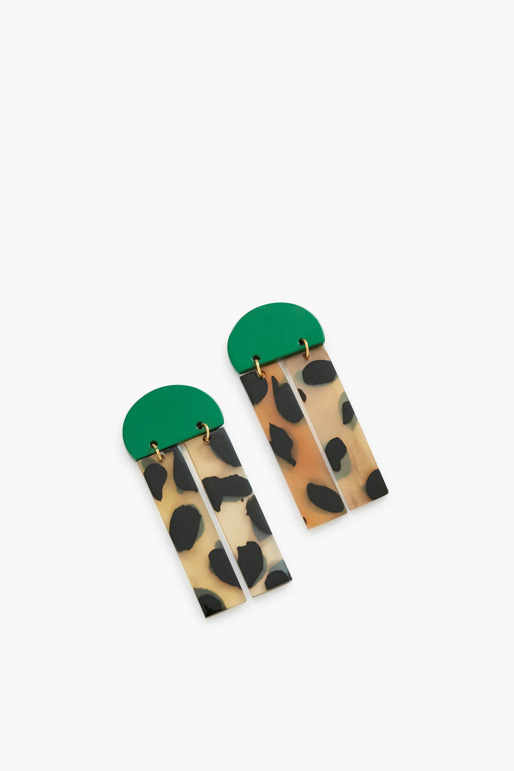 Exclusive Green Sunrise Dangle Earrings