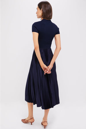 Hunter Navy Short Sleeve Day Dress