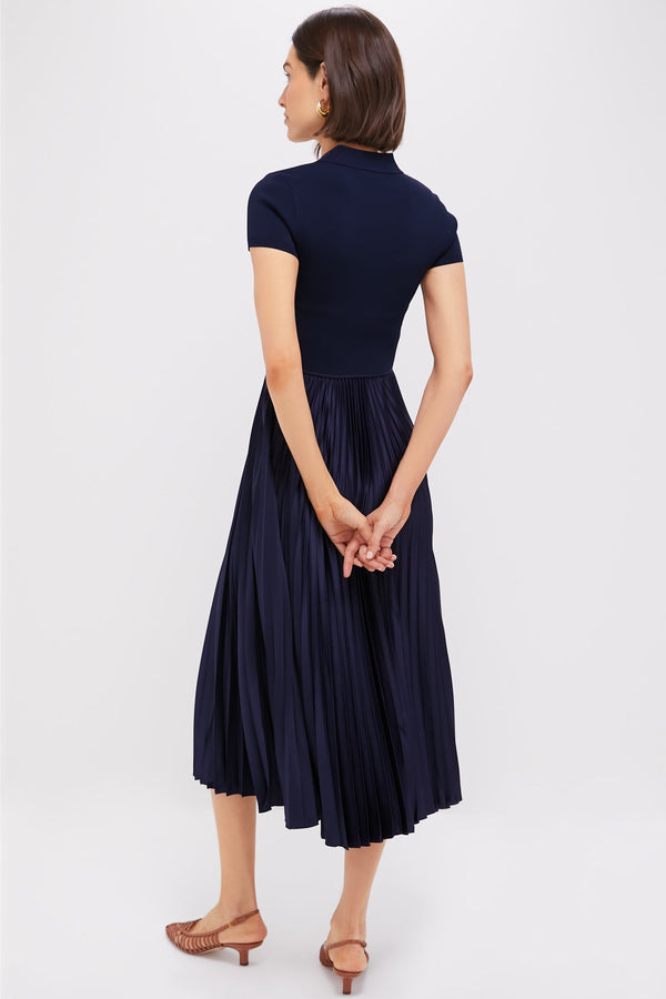 Hunter Navy Short Sleeve Day Dress