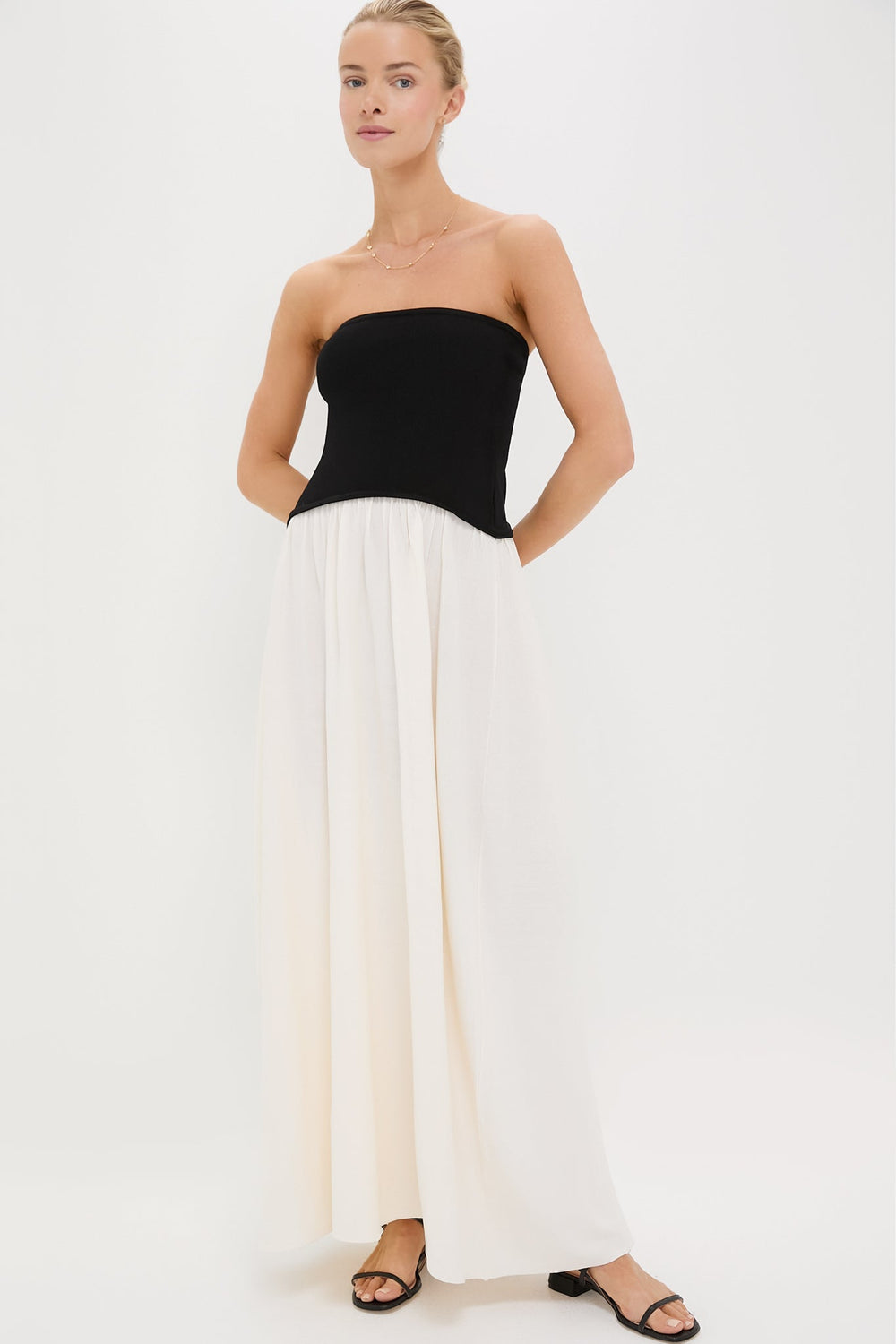 Brule & Noir Strapless Soglio Dress