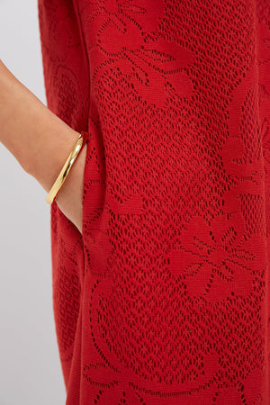 Crimson Lace Marta Dress