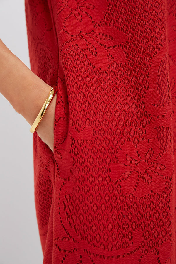 Crimson Lace Marta Dress