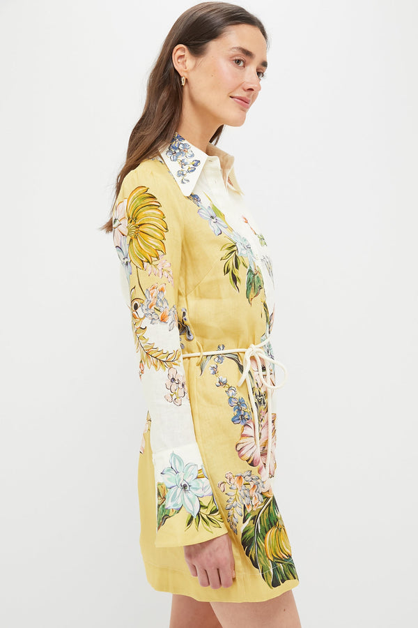 Multi Oleander Mini Dress