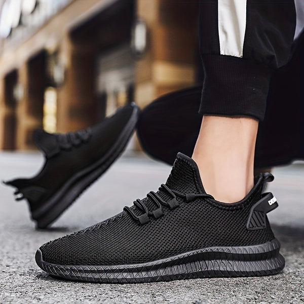 Men's Weave Knit Casual Shoes - Lightweight, Comfy Non-Slip Sneakers