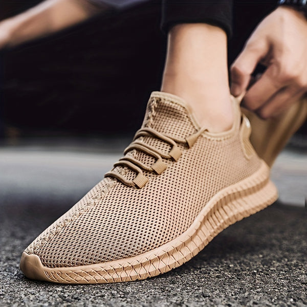 Men's Weave Knit Casual Shoes - Lightweight, Comfy Non-Slip Sneakers