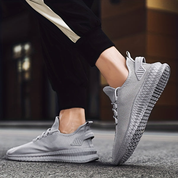 Men's Weave Knit Casual Shoes - Lightweight, Comfy Non-Slip Sneakers
