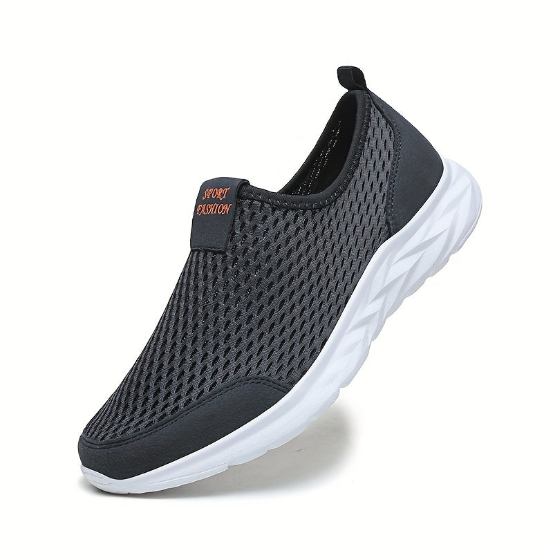 Men's Slip-On Mesh Sneakers - Athletic and Breathable Walking Shoes