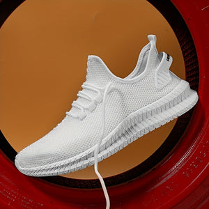 Men's Weave Knit Casual Shoes - Lightweight, Comfy Non-Slip Sneakers